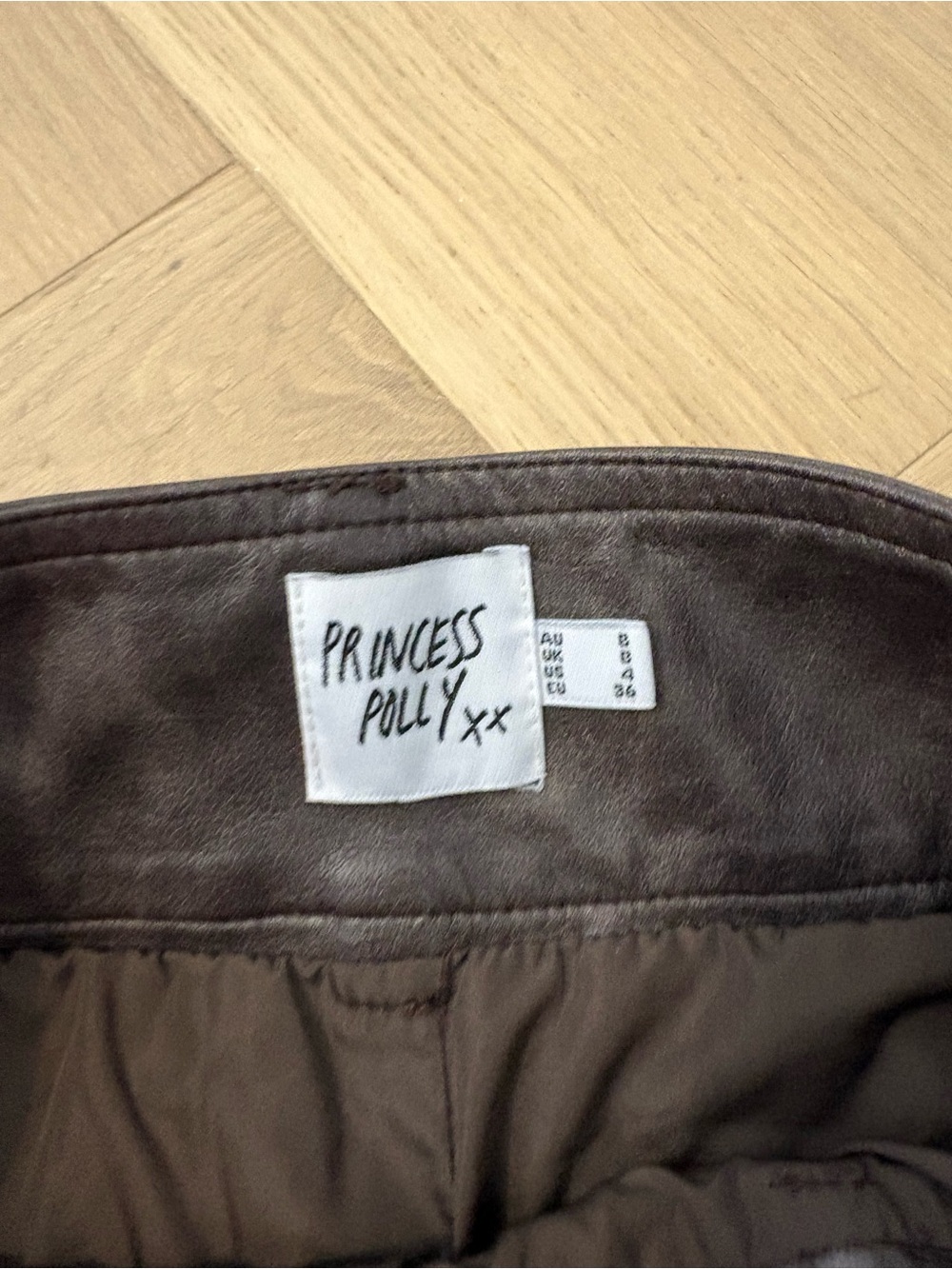 Princess Polly Brown Mini Skirt with Belted Waist - Picture 3 of 3